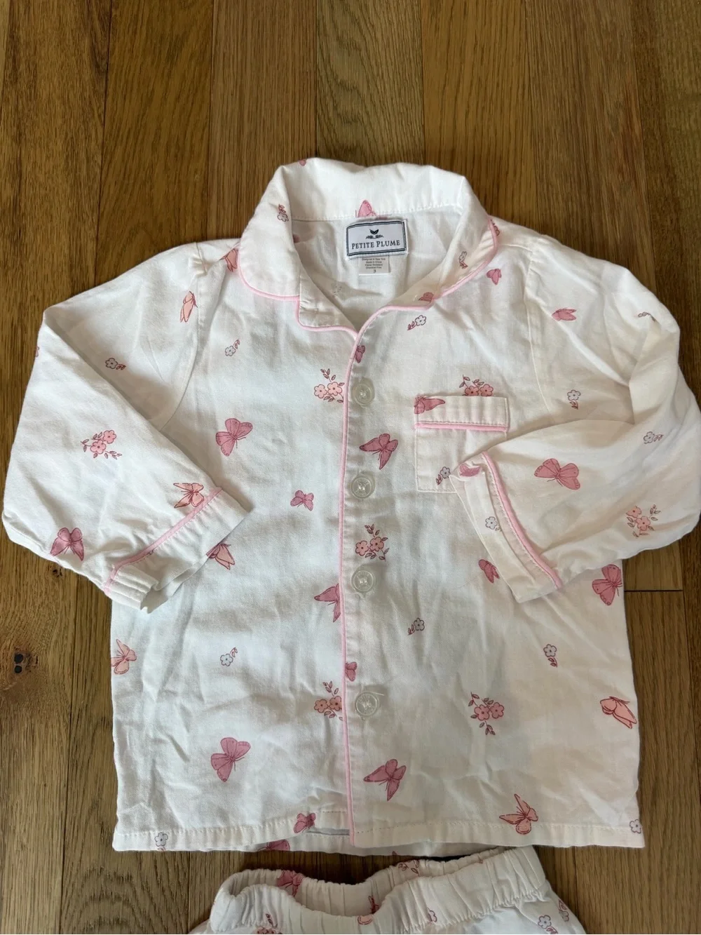 ✨ Petite Plume Pink Butterfly Pajama Set Girls 3T Cotton